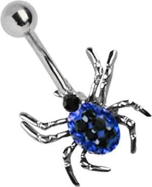 Adelia´s Bauchnabelpiercing "Piercing  Piercing Bauchnabelpiercing", Titan Bauchnabel Piercing Banane Spinne mit Steinen