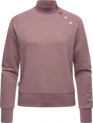 Ragwear Sweatshirt "Majjorka Solid", Damen Langarmshirt mit Rippbündchen und Zierknöpfen
