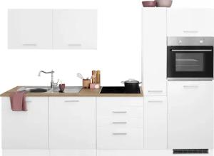 KOCHSTATION Küchenzeile "KS-Visby", ohne E-Geräte, Breite 270 cm für Kühlschrank und Geschirrspüler