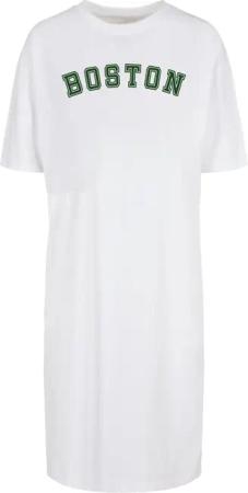 Merchcode Shirtkleid "Merchcode Damen Ladies Boston Organic Oversized Slit Tee Dress", (1 tlg.)