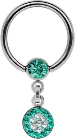 Adelia´s Intimpiercing "Piercing Intimpiercing ", 5 mm Strasskugel + Kette mit Kreis und vielen Steinen