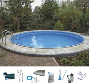 my POOL BWT Rundpool, (Komplett-Set, 9 tlg.), inkl. umfangreichem Zubehör für den Volleinbau