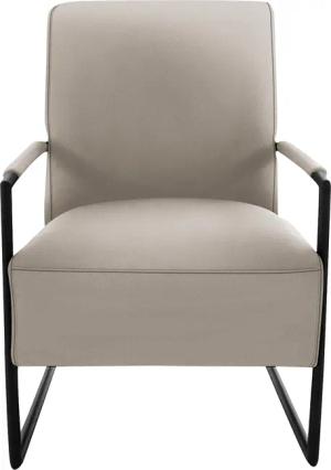 K+W Komfort & Wohnen Cocktailsessel, mit bezogenen Armlehnen, Gestell in Metall schwarz Struktur