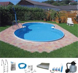 my POOL BWT Achtformpool "SYDNEY 2", (Komplett-Set, 7 tlg.), für den Volleinbau inkl. umfangreichem Zubehör in versch. Größen