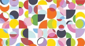 Architects Paper Fototapete "Atelier 47 Coloured Circles 1", geometrisch, Vlies, Wand, Schräge, Decke