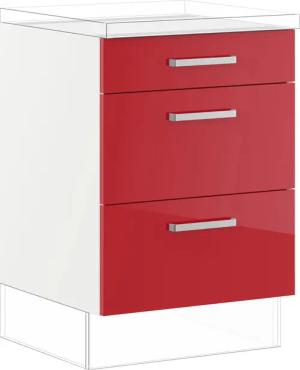 IMPULS KÜCHEN Auszugsunterschrank ""Turin", Breite/Höhe: 60/72,3 cm, mit Soft-Close", vormontiert, mit Schubkasten, mit Auszügen