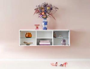Hammel Furniture Lowboard "Mistral, Hochwertig Schrank, hängend/stehend montierbar", mit zwei Glastüren, B: 133 cm, anpassungsbar Designmöbel