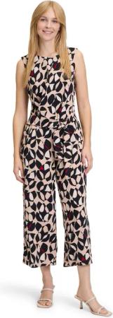 Betty&Co Overall "Betty & Co Jumpsuit mit Bindegürtel", (1 tlg.), Falten