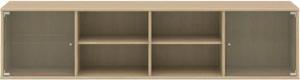 Hammel Furniture Regal "Mistral, Hochwertig Lowboard, hängend/stehend montierbar", mit zwei Glastüren, B: 177 cm, lowboard, anpassungsbar Designmöbel