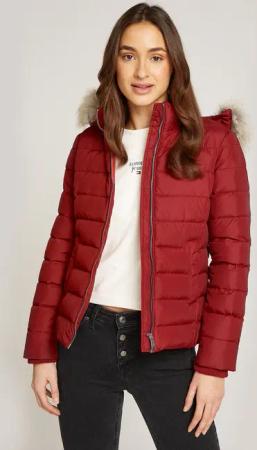 Tommy Jeans Curve Steppjacke "TJW BASIC HOODED DOWN JACKET EXT", mit Kapuze, in Großen Größen, mit Kapuze