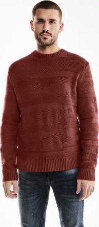 STREET ONE MEN Strickpullover, mit Struktur