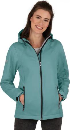 Trigema Softshelljacke "TRIGEMA Taillierte Softshell–Kapuzenjacke", (1 St.)