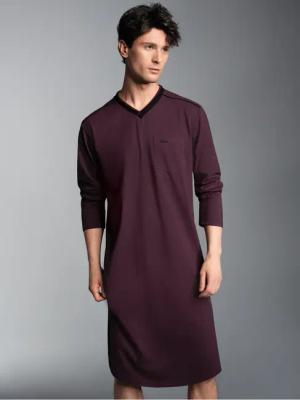 Trigema Pyjama "TRIGEMA Herren-Nachthemd aus Biobaumwolle (kbA)", (1 tlg.)