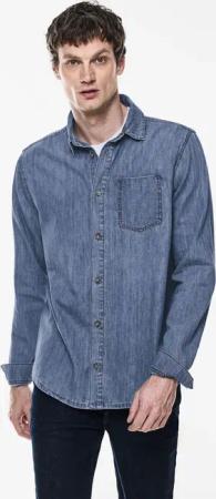 STREET ONE MEN Jeanshemd, aus reiner Baumwolle