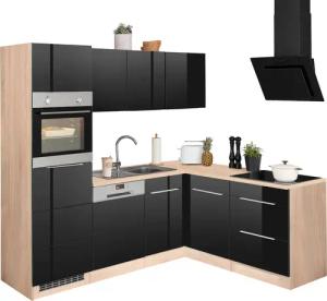 KOCHSTATION Winkelküche "KS-Brindisi", Stellbreite 230/170 cm, wahlweise mit E-Geräten, mit MDF-Fronten