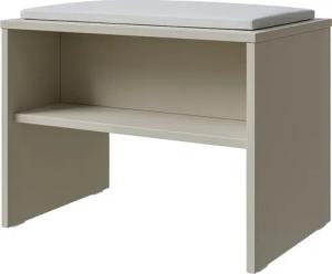 Saphir Badkommode "Badezimmer Sitzbank inkl. Sitzkissen aus Kunstleder in weiß und Ablage", verschiedene Farben, Garderobenbank 60 cm breit, gepolstert