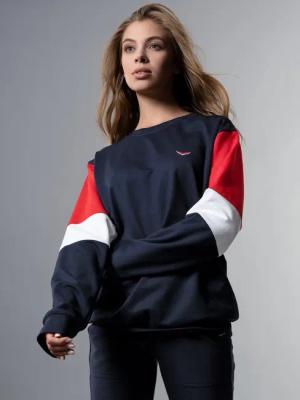 Trigema Sweatshirt "TRIGEMA Sweatshirt mit kontrastfarbigen Elementen"