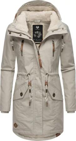 Ragwear Wintermantel "Elsie", stylischer Winterparka mit Kapuze und Teddyfleece