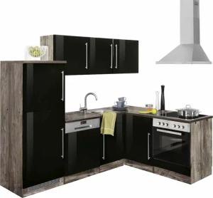 KOCHSTATION Winkelküche "KS-Samos", Stellbreite 230x170 cm, wahlweise mit E-Geräten, mit Arbeitsplatte