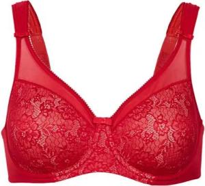 BERLEI Fullcup-BH Lingerie Beauty Everyday Bügel Minimiser BH Red 100 F (gemouldeter BH, 1-tlg., glatte Spitze)