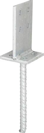 Alberts Pfostenträger, (Set, 2 St.), feuerverzinkt, Steggröße 130 x 80 mm, Betonanker 200 mm