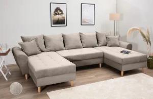 COLLECTION AB Wohnlandschaft "Raisa U-Form", mit Federkern, Kissen und Steppung im Sitzbereich