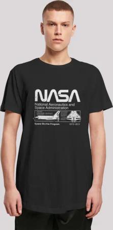 F4NT4STIC T-Shirt "NASA Classic Space Shuttle Black", Herren,Premium Merch,Lang,Longshirt,Bedruckt