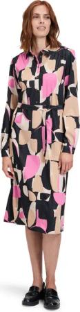 Betty&Co Druckkleid "Betty & Co Casual-Kleid mit Kragen", Nahtführung