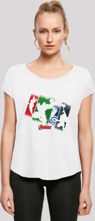 F4NT4STIC T-Shirt "Long Cut T-Shirt Marvel Avengers Team Punch Out", Damen,Premium Merch,Lang,Longshirt,Logo Print
