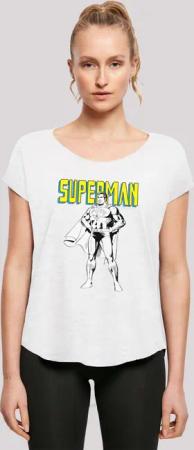 F4NT4STIC T-Shirt "DC Comics Superman", Damen,Premium Merch,Lang,Longshirt,Bedruckt
