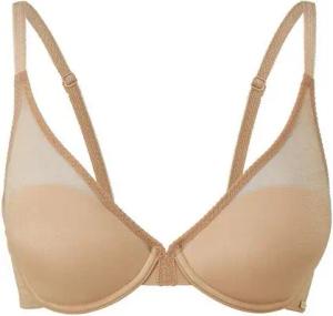 Gossard Halbschalen-BH Glossies Halbgefütterter Triangel BH Natur 70 B (halbgefütterter BH, 1-tlg., glatt)