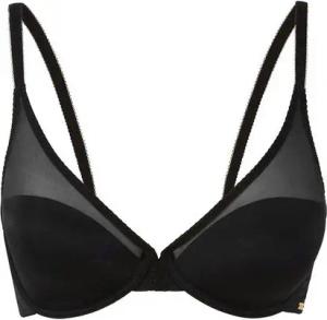 Gossard Halbschalen-BH Glossies Halbgefütterter Triangel BH Black 85 D (halbgefütterter BH, 1-tlg., glatt)