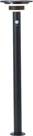 Brilliant LED Außen-Stehlampe "Garvina", Solar, 85 cm, 430 lm, 3000 K, Edelstahl, schwarz