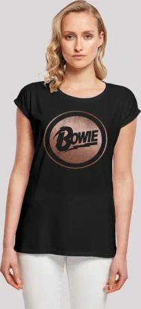 F4NT4STIC T-Shirt "David Bowie Rose Gold Circle", Print