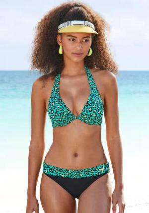 Bruno Banani Bügel-Bikini, mit türkisfarbenem Tierdruck
