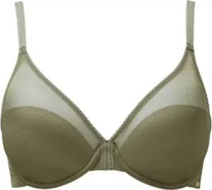 Gossard Halbschalen-BH Glossies Halbgefütterter Triangel BH Sage 80 E (halbgefütterter BH, 1-tlg., glatt)
