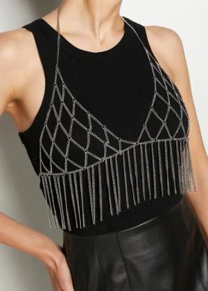 LASCANA Bauchkette, Bodychain, BH Kette, Körperschmuck, Körperkette, Taillenkette