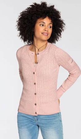 KangaROOS Strickjacke, Strickjacke mit Zopfmuster in mélange Optik - NEUE-KOLLEKTION