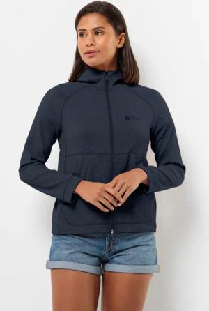 Jack Wolfskin Kapuzenfleecejacke "FERNWEH HOODED JKT W", mit Kapuze