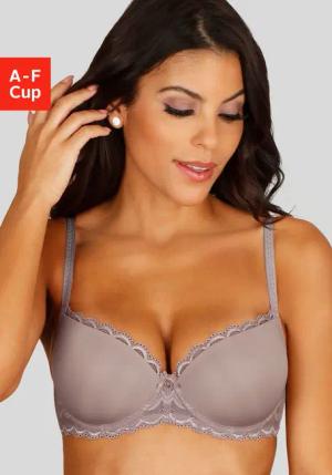 LASCANA Schalen-BH "Evita", mit feiner Spitzenborte, Dessous