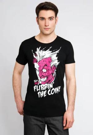 LOGOSHIRT T-Shirt "Two Face - Flippin The Coin", mit tollem Two Face-Print