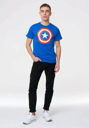LOGOSHIRT T-Shirt "Captain America", mit Captain America Shield Print
