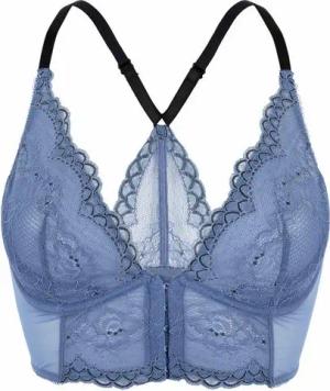Gossard Longline-BH Lace Longline V-Bügel BH mit Frontverschluss Moonlight Blue (Longline BH, 1-tlg., Spitze/Netz)