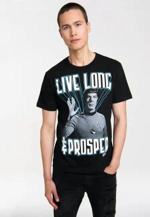 LOGOSHIRT T-Shirt "Spock – Star Trek – Live Long & Prosper", mit coolem Frontprint