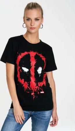 LOGOSHIRT T-Shirt "Marvel Deadpool Face", mit coolem Print