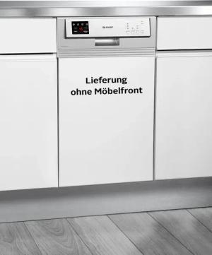 Sharp teilintegrierbarer Geschirrspüler "QW-HS12S47ES-DE", 11 Maßgedecke