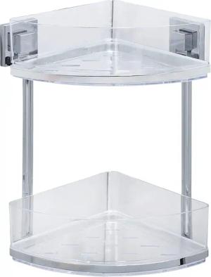 WENKO Eckregal "Vacuum-Loc Quadro", 2 Etagen