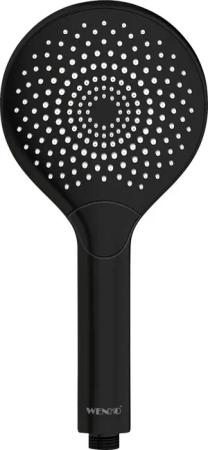 WENKO Handbrause "Watersaving", (1 tlg.), Schwarz matt, Ø 12 cm
