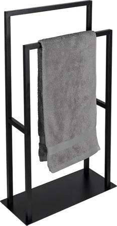 WENKO Handtuchständer "Modell Rivaltana", freistehend, für Handtücher und Kleidung, Edelstahl, Industrial Style