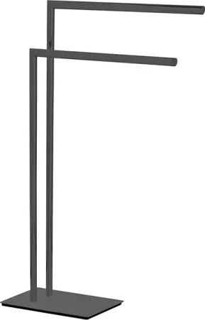 WENKO Handtuchständer "Modell Recco", aus lackiertem Stahl, 2 Handtuchstangen, schwere Bodenplatte